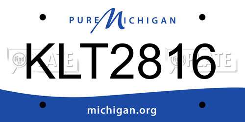 KLT2816 Michigan License Plate