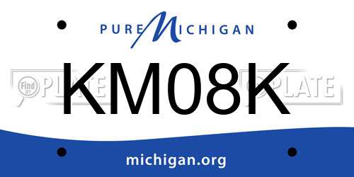 KM08K Michigan License Plate