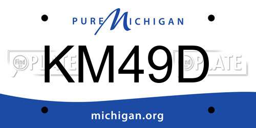 KM49D Michigan License Plate