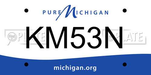 KM53N Michigan License Plate