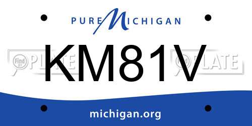 KM81V Michigan License Plate
