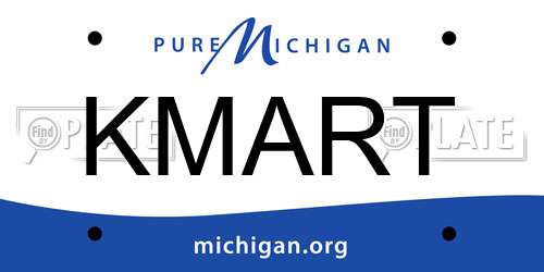 KMART Michigan License Plate