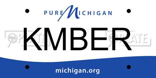 KMBER Michigan License Plate