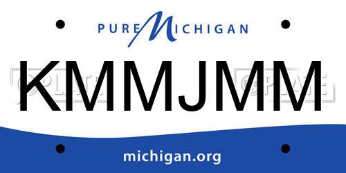 KMMJMM Michigan License Plate