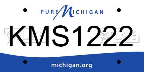 KMS1222 Michigan License Plate