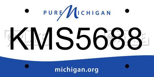 KMS5688 Michigan License Plate