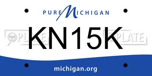 KN15K Michigan License Plate