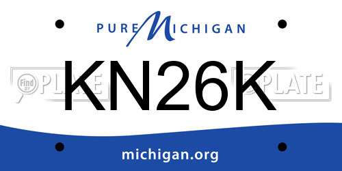 KN26K Michigan License Plate