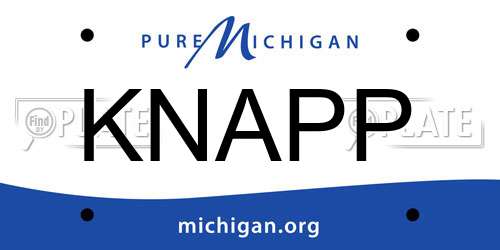 KNAPP Michigan License Plate