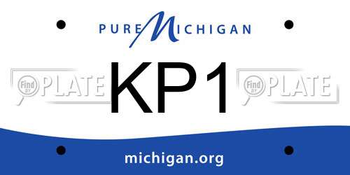 KP1 Michigan License Plate