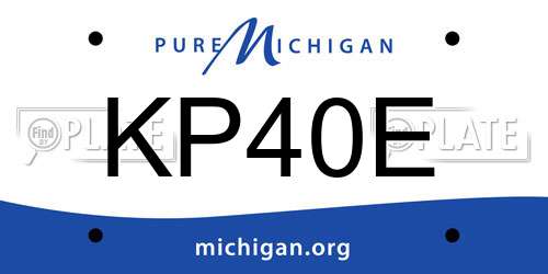 KP40E Michigan License Plate