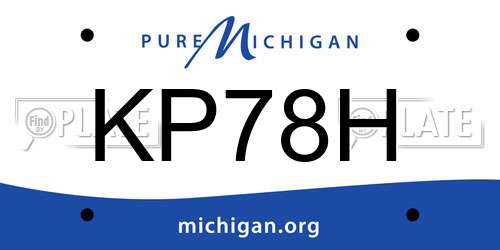 KP78H Michigan License Plate