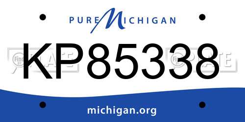 KP85338 Michigan License Plate