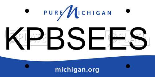KPBSEES Michigan License Plate