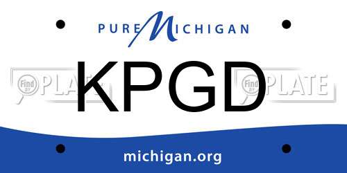 KPGD Michigan License Plate