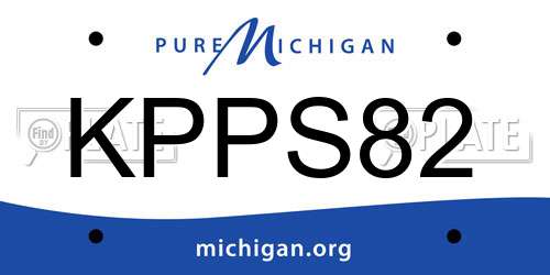 KPPS82 Michigan License Plate