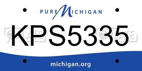 KPS5335 Michigan License Plate
