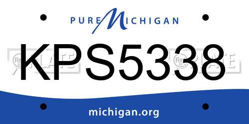 KPS5338 Michigan License Plate