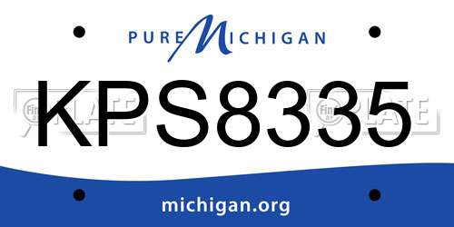 KPS8335 Michigan License Plate