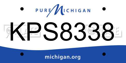 KPS8338 Michigan License Plate