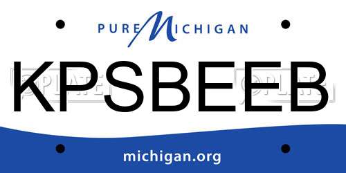KPSBEEB Michigan License Plate