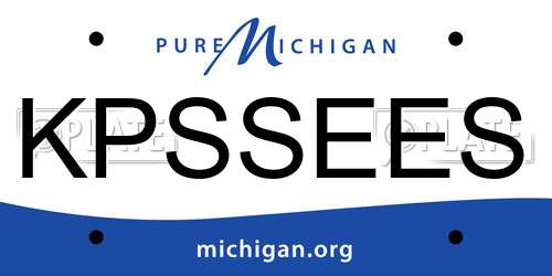 KPSSEES Michigan License Plate