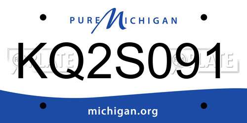 KQ2S091 Michigan License Plate