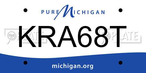 KRA68T Michigan License Plate