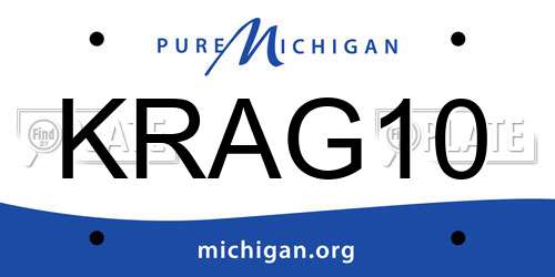 KRAG10 Michigan License Plate