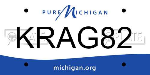 KRAG82 Michigan License Plate