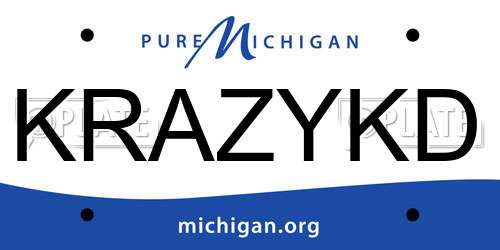 KRAZYKD Michigan License Plate