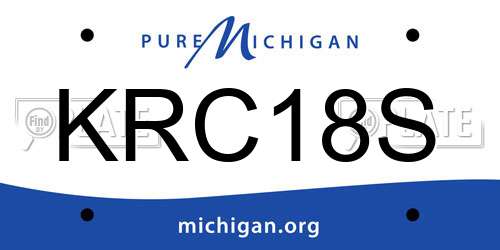 KRC18S Michigan License Plate