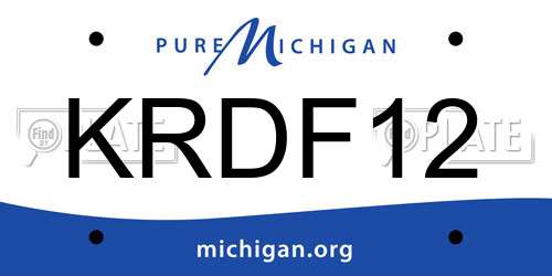 KRDF12 Michigan License Plate