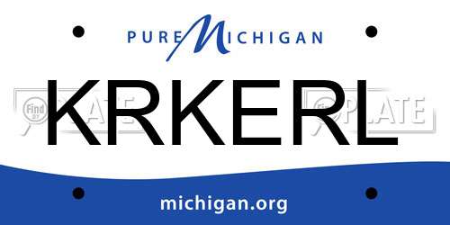 KRKERL Michigan License Plate