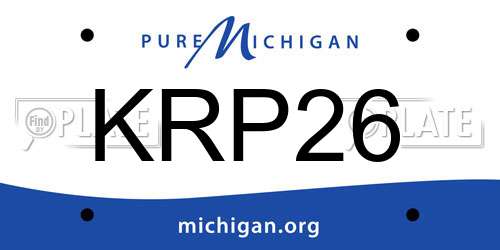 KRP26 Michigan License Plate