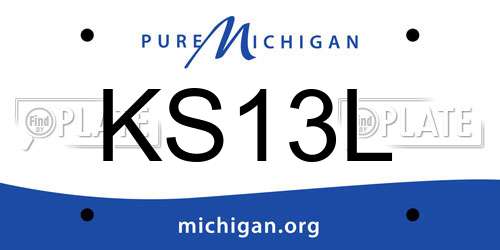 KS13L Michigan License Plate
