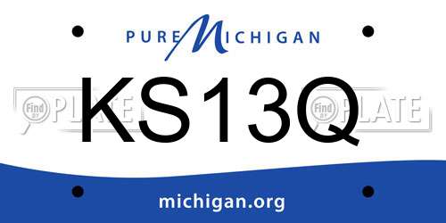 KS13Q Michigan License Plate