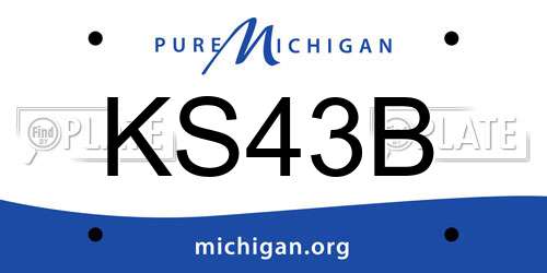 KS43B Michigan License Plate