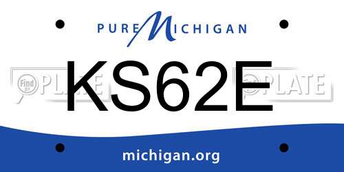 KS62E Michigan License Plate