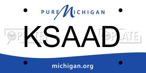KSAAD Michigan License Plate