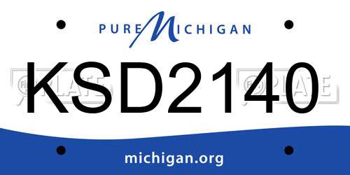 KSD2140 Michigan License Plate
