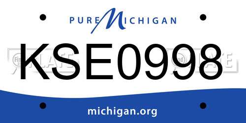 KSE0998 Michigan License Plate