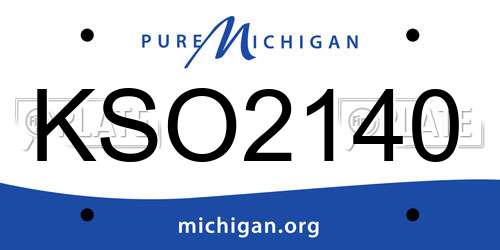 KSO2140 Michigan License Plate