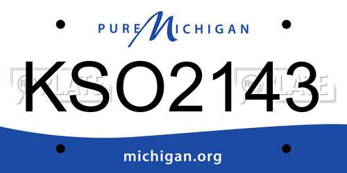 KSO2143 Michigan License Plate
