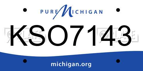 KSO7143 Michigan License Plate