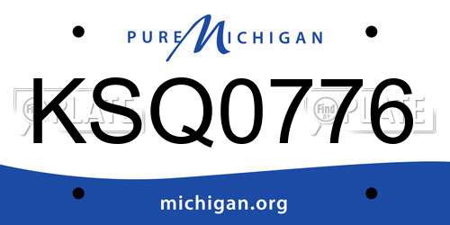 KSQ0776 Michigan License Plate