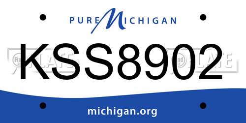 KSS8902 Michigan License Plate