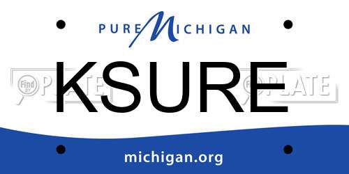 KSURE Michigan License Plate