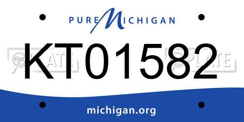 KT01582 Michigan License Plate