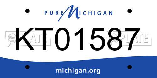 KT01587 Michigan License Plate